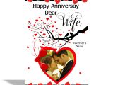 Love Greeting Card with Name Alwaysgift Happy Anniversary Dear Wife Greeting Card
