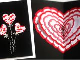 Love Heart Pop Up Card Pop Up Heart Card Easy Handmade Greeting Card Diy Pop Up