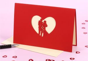 Love Heart Pop Up Card Pop Up Karte Zur Hochzeit Paar Unter Baumen