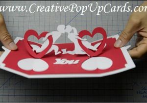 Love Heart Pop Up Card Valentine S Day Pop Up Card Twisting Hearts Tutorial