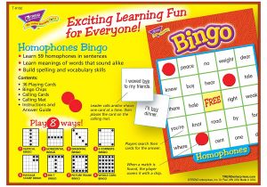 Love My Echo Bingo Card Trend Enterprises Inc T 6132 Homophone Bingo Spiel Multi 5