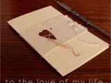 Love Of My Life Birthday Card Romantic Valentine S Day Greeting Card In Cotton Envelope I