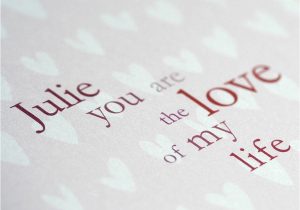 Love Of My Life Card Personalised Love My Life Card for Him Her by