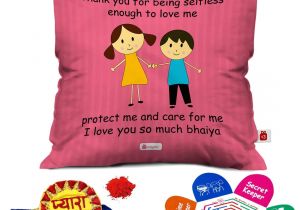 Love or From On Card Indigifts Rakhi for Brother Pyara Bhaiya with Roli