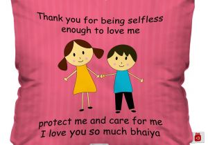 Love Quotes for Greeting Card Buy Indigifts Thank You for Protect Me Bhaiya Quote Printed
