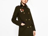 Love to Shop Card Zara Zara Khaki Military Style Coat with Images Military Fashion