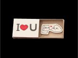 Love U to Pieces Card I Love You Poo toilet Paper Matchbox Card Craft Maison
