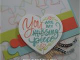 Love U to Pieces Card Puzzle Pieces Inspiration Stampin Up Valentine Cards