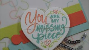 Love U to Pieces Card Puzzle Pieces Inspiration Stampin Up Valentine Cards