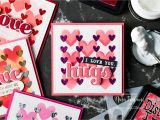 Love U to Pieces Card Simon Says Stamp Stencils Set Heart Layers Ssst121435 You