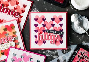 Love U to Pieces Card Simon Says Stamp Stencils Set Heart Layers Ssst121435 You