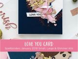 Love You Card with Name Valentine S Day Card with January Small Large Dies