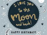 Love You to the Moon and Back Card Happy Birthday I Love You to the Moon and Back