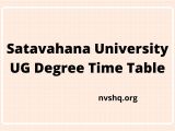 Lovely Professional University Admit Card Satavahana University Ug Degree Time Table 2nd 4th 6th Sem
