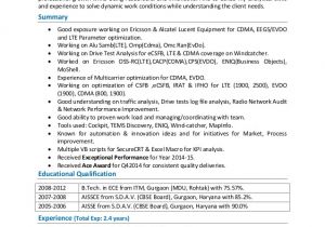 Lte Optimization Engineer Resume Pankaj2015