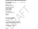 Lump Sum Contract Template 18 Contractor Agreement Examples Pdf Word Docs Examples