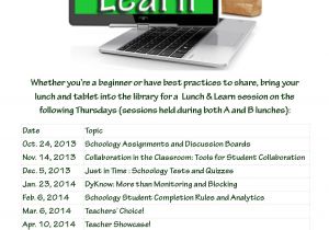 Lunch and Learn Flyer Template March 2014 Talk Tech with Me