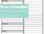 Lunch Roster Template Meal Planning Free Weekly Menu Planner Printable