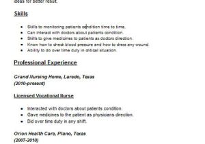 Lvn Student Resume Licensed Vocational Nurse Lvn Resume Sample