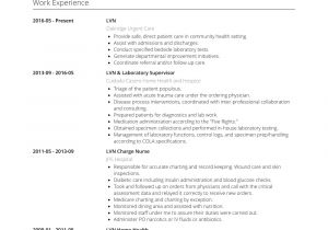 Lvn Student Resume Lvn Resume Samples and Templates Visualcv