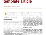 Magazine Articles Template Magazine Article Template Cyberuse