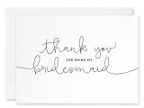 Maid Of Honour Thank You Card Thank You for Being My Bridesmaid Card Wedding Supplies