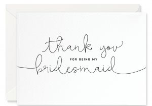 Maid Of Honour Thank You Card Thank You for Being My Bridesmaid Card Wedding Supplies