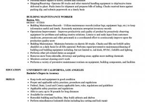 Maintenance Resume Sample Building Maintenance Worker Resume Samples Velvet Jobs