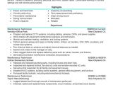 Maintenance Resume Sample Maintenance Technician Resume Examples Created by Pros