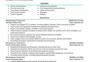 Maintenance Resume Sample Maintenance Technician Resume Examples Created by Pros