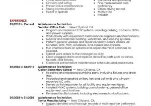 Maintenance Resume Sample Maintenance Technician Resume Sample Technician Resumes