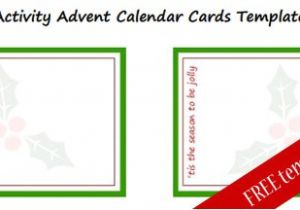 Make Your Own Advent Calendar Template Our Super Simple Activity Advent Calendar with Free
