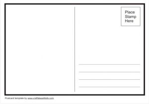 Make Your Own Postcard Template Template You Can Use to Make Your Own Postcards Craft