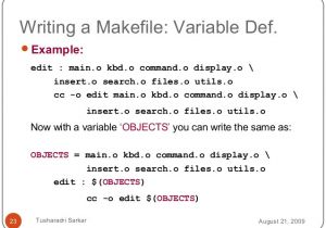 Makefile Template Introduction to Makefile