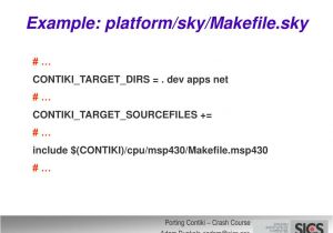 Makefile Template Ppt Porting Contiki Crash Course Powerpoint Presentation