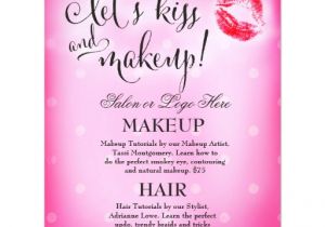 Makeup Artist Flyer Template Free 311 Makeup Artist Lets Kiss and Makeup Flyer Zazzle