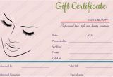 Makeup Gift Certificate Template Printable Simple Hair and Beauty Gift Certificate