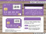Mall Scavenger Hunt Invitation Template Purple Credit Card Invitations Mall Scavenger Hunt