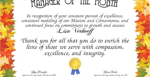 Manager Of the Month Certificate Template Manager Of the Month Certificate Created with