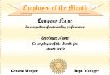 Manager Of the Month Certificate Template Printable Employee Of the Month