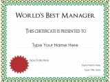 Manager Of the Month Certificate Template Special Certificates Best Manager Award
