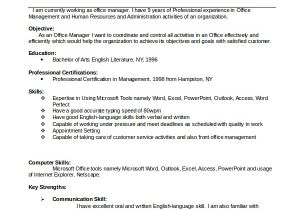 Manager Resume format Word Sample Word Resume 8 Examples In Pdf Word