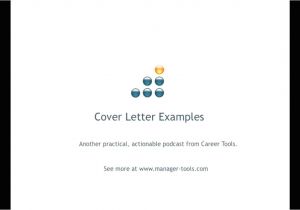 Manager tools Cover Letter Cover Letter Example Cover Letter Examples Youtube