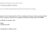 Mandatory Training Email Template Annual Security Training Phishing Pretext