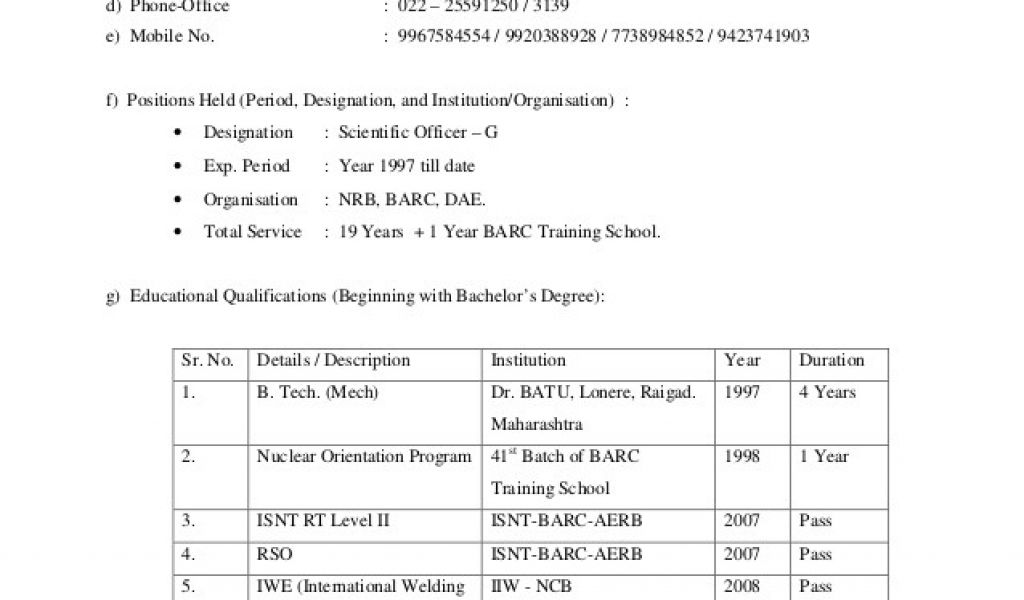 resume format for marathi teacher