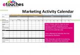 Marketing Activity Calendar Template Suzanne Carawan Generic Marketing Plan Template