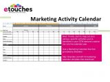 Marketing Activity Calendar Template Suzanne Carawan Generic Marketing Plan Template