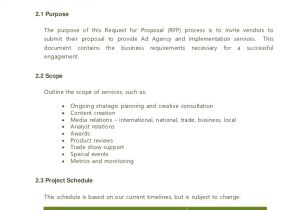 Marketing Agency Proposal Template Advertising Agency Rfp Template