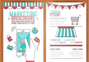 Marketing Booklet Template Marketing Brochure Cover Template Vector Free Vector In