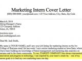 Marketing Internships Cover Letter Marketing Intern Cover Letter Sample Guide Resume